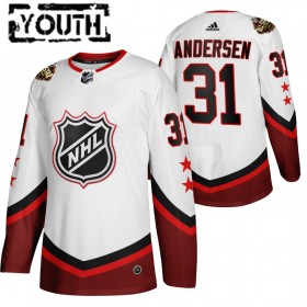 Dresovi Carolina Hurricanes Frederik Andersen 31 2022 NHL All-Star Bijeli Authentic - Dječji
